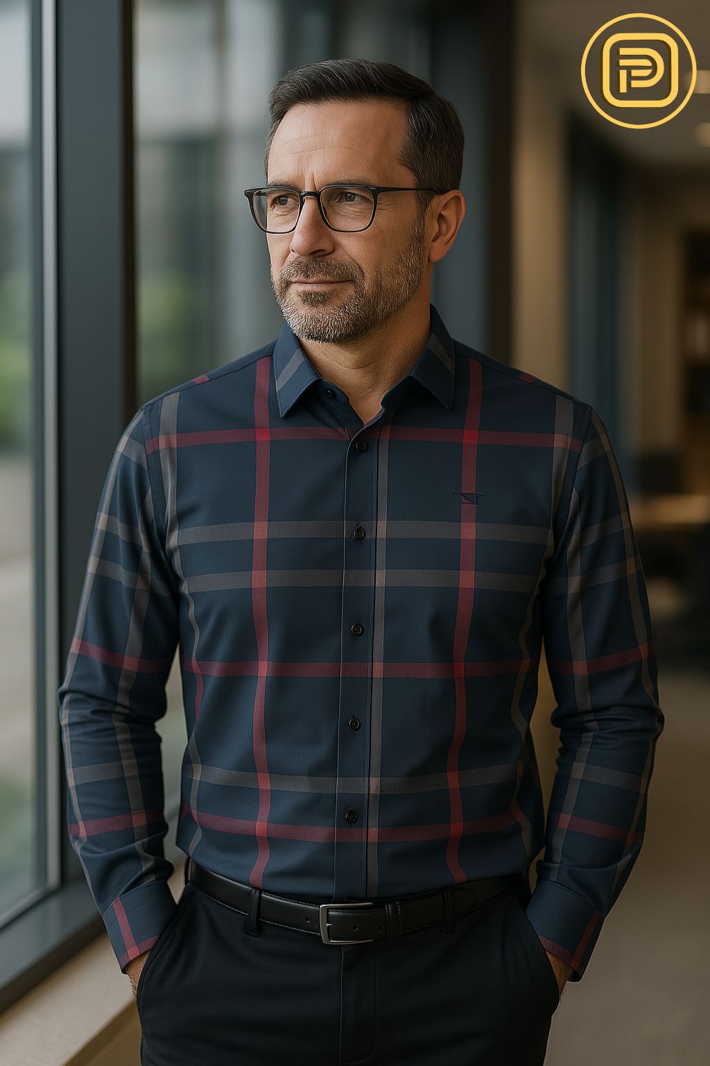 [PAGUE 3 LEVE 5] Kit Camisa Social Masculina Listrada Premium Luxden em Malha de Seda Gelo e Viscose + BRINDES: Cinto, Carteira e Relógio